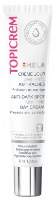 Topicrem MELA Täydentävä tahroja estävä päivävoide SPF50+ 40 ml