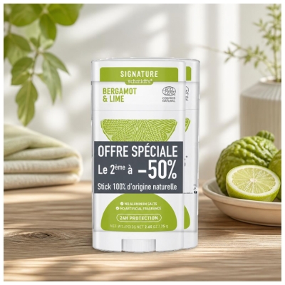 Schmidt's Signature Natural Air Freshener Stick Bergamotto e Lime 2 x 75 g