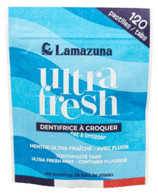 Lamazuna Toothpaste Tabs Ultra-Fresh Mint Organic 120 Lozenges