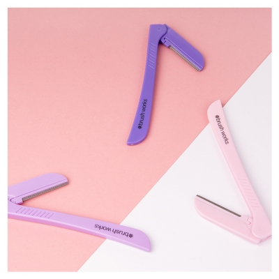 Brushworks Juego de 3 Afeitadoras de Cejas Plegables