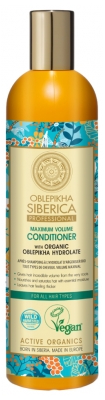 Balsam Natura Siberica Oblepikha Volum Maxim cu Hidrolat de Cătină Bio 400 ml