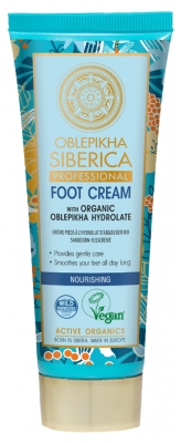 Natura Siberica Oblepikha Crema Piedi Nutriente con Idrolato di Olivello Spinoso Biologico 75 ml