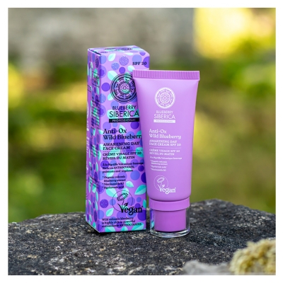 Crema de față Natura Siberica Blueberry Siberica Trezirea de Dimineață SPF20 50 ml