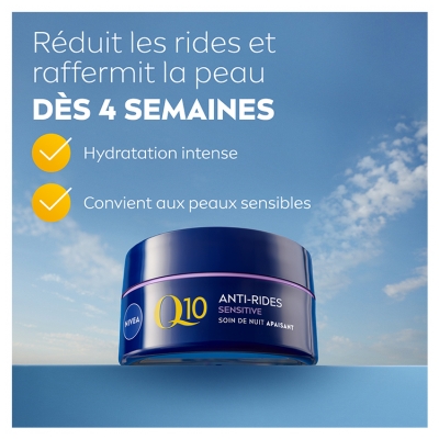 Nivea Q10 Anti-Rides Sensitive Soin de Nuit Apaisant 50 ml