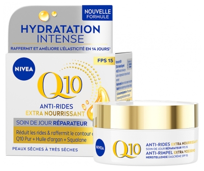 Nivea Q10 Antirrugas Extra Nutritivo Creme de Dia Reparador SPF15 50 ml