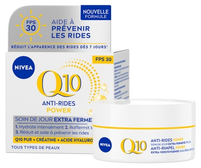 Nivea Q10 Proti gubam Moč Dnevna nega za Extra Čvrstost SPF30 50 ml
