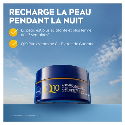 Nivea Q10 Anti-Rides Energy Soin de Nuit Booster d'Éclat SPF15 50 ml