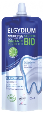 Elgydium Dentifrice Blancheur Bio Éco-Packaging 100 ml