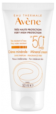 Avène Solaire Crème Minérale SPF50+ Visage 50 ml