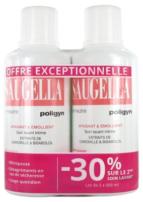 Saugella Poligyn Soin Lavant Intime Lot de 2 x 500 ml