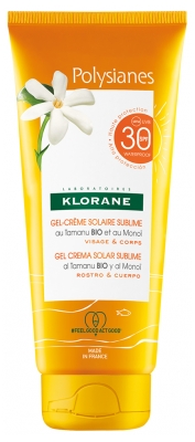 Klorane Polysianes Gel-Crème Solaire Sublime au Tamanu Bio et Monoï SPF30 200 ml