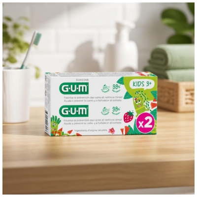 GUM Kids Fluoride Toothpaste 3 Years and + 2 x 50ml
