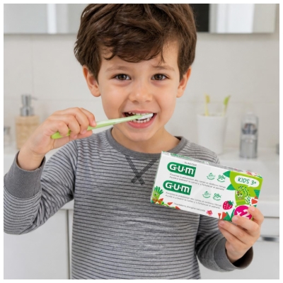 GUM Kids Pastă de dinți cu fluor 3 ani și mai mult, Set de 2 x 50 ml