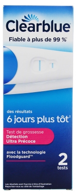 Clearblue Test de Grossesse Détection Ultra Précoce 2 Tests