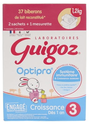 Guigoz Optipro 3 Latte di Crescita da 1 Anno 1,2 kg