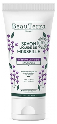 BeauTerra Savon Liquide de Marseille Parfum Lavande 100 ml