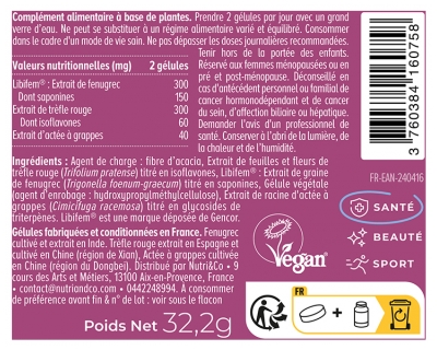 Nutri&Co Ménopause 60 Gélules
