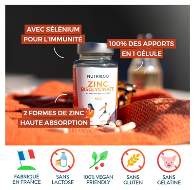Nutri& Co Bisglicinato de Zinc 60 Cápsulas