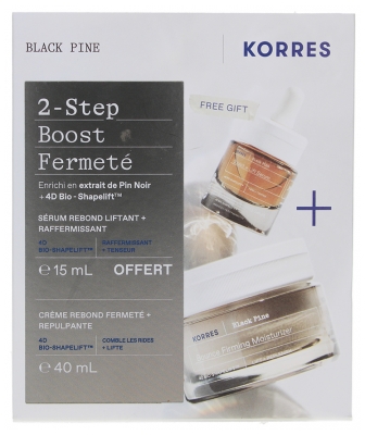 Korres Black Pine Crème Rebond Raffermissante et Repulpante 40 ml + Sérum Rebond Liftant et Raffermissant 15 ml Offert