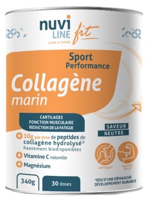 Nuviline Fit Colagénio Marinho Sport Performance 340 g