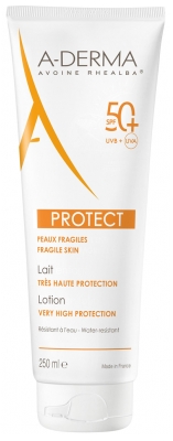 A-DERMA Protect Lait Très Haute Protection SPF50+ 250 ml