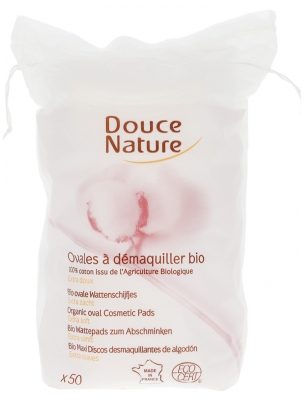 Douce Nature Ovales à Démaquiller Bio 50 Cotons