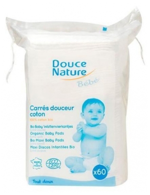 Douce Nature Bébé Carrés Douceur Coton Bio 60 Cotons