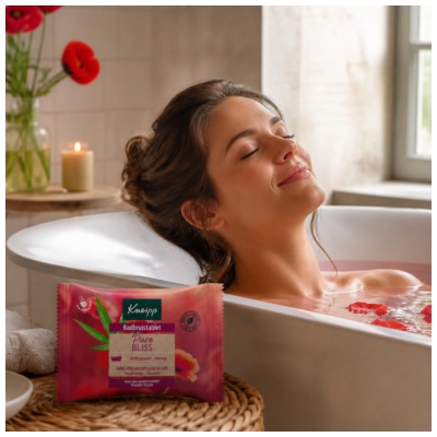 Kneipp Pure Bliss Effervescent Badkiezel Rode Klaproos - Hennep 1 Kiezel