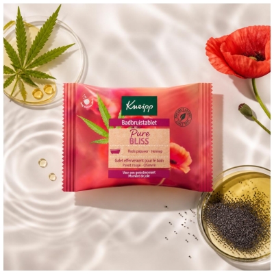 Kneipp Pure Bliss Effervescent Badkiezel Rode Klaproos - Hennep 1 Kiezel