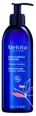 Melvita Bottiglia a Pompa di Acqua Floreale di Rosa Antica Biologica 400 ml