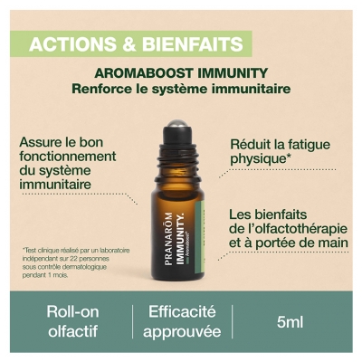 Pranarôm Aromaboost Immunity - Immunité Roll-On aux Huiles Essentielles Bio 5 ml