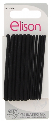 Elison 12 Mix Elastics - Colour: Black