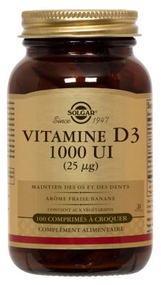 Solgar Vitamine D3 1000 UI (25mcg) 100 Comprimés