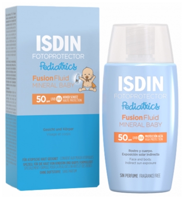 Isdin Pediatria Fusion Fluid Mineralny dla Dzieci SPF50 50 ml