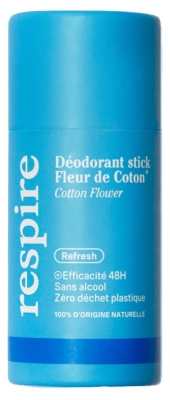 Respire Déodorant Stick Fleur de Coton Format Carton Bio 50 g