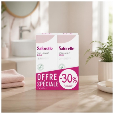 Saforelle Soin Lavant Doux Lot de 2 x 500 ml