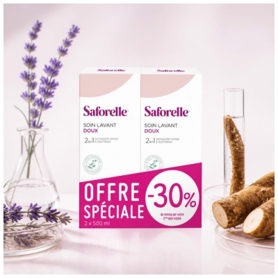 Saforelle Soin Lavant Doux Lot de 2 x 500 ml