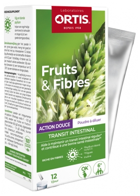 Ortis Frutta e Fibre Polvere Diluibile ad Azione Delicata 12 Bastoncini