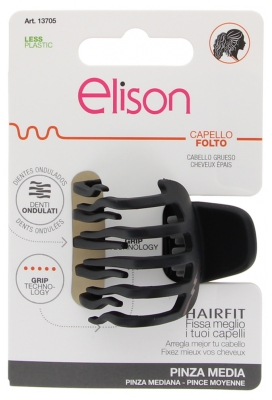 Elison Medium Thick Hair Clip - Colour: Black