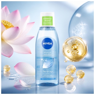 Nivea Virkistävä Kasvovesi Lootuksenkukka Normaali & Sekaiho 200 ml