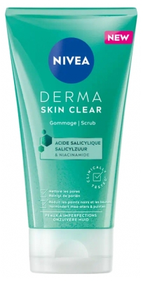 Nivea Exfoliante Facial y Corporal Derma Skin Clear Para Pieles con Imperfecciones 150 ml
