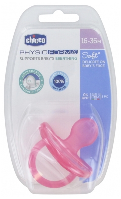 Chicco Ciuccio Physio Forma in Silicone Morbido 16-36 Mesi - Colore: Rosa