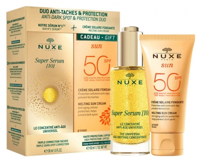 Nuxe Super Serum [10] 30 ml + Sun Crème Solaire Fondante Visage SPF50 50 ml Offerte