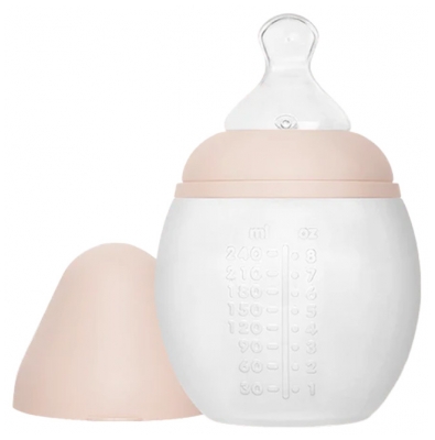 Élhée 240 ml Medical Silicone Anti-Colic Bottle - Colour: Nude