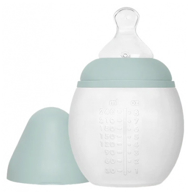 Élhée 240 ml Medical Silicone Anti-Colic Bottle - Colour: Ivy Green