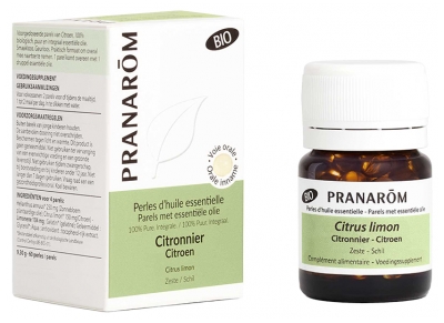 Pranarôm Pearls of Essential oil Lemon (Citrus) Organic 60 Pearls