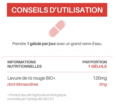 Orthonat Choledoc Levure Rouge de Riz Bio 90 Gélules