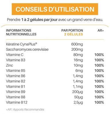 Orthonat Kératine Complex Forte 30 gélules