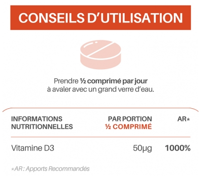 Orthonat Ortho D3 4000 Défenses Immunitaires 120 Comprimés