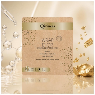 Qiriness Auksinė Folija 1 Audinio Kaukė